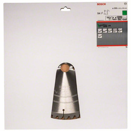 BOSCH Kreissägeblatt Optiline Wood Außen-Ø 350 mm Zähnezahl 54 WZ ( 4000909110 )