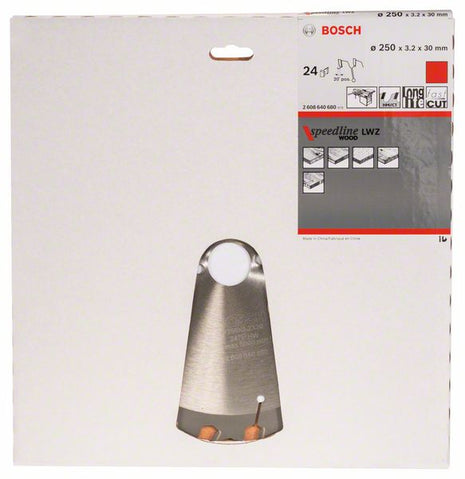 BOSCH Kreissägeblatt Außen-Ø 250 mm Zähnezahl 24 WZ ( 4000909103 )