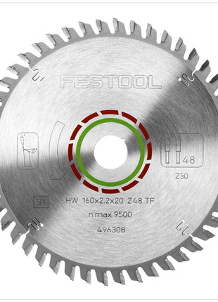 Festool Spezial Kreissägeblatt HW 160 x 2,2 x 20 mm TF48 160 mm 48 Zähne ( 496308 ) - Toolbrothers