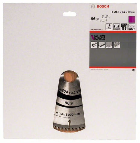 BOSCH Lame pour scie circulaire  D. ext. 254 mm nombre de dents 96 HLTCG ( 8000342268 )