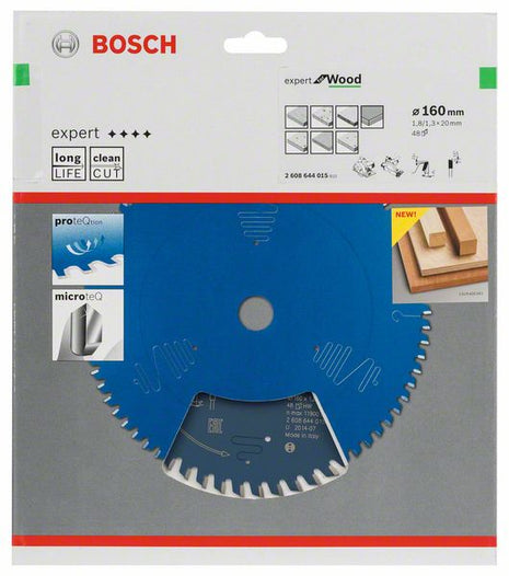 BOSCH Piła tarczowa Expert do drewna Ø zewnętrzna 160 mm Liczba zębów 48 WZ ( 8000342039 )