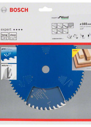 BOSCH Kreissägeblatt Expert for Wood Außen-Ø 165 mm Zähnezahl 48 WZ ( 8000342048 )