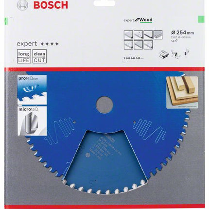 BOSCH Kreissägeblatt Außen-Ø 254 mm Zähnezahl 54 WZ ( 8000342204 )