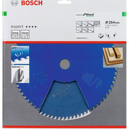 BOSCH Kreissägeblatt Außen-Ø 254 mm Zähnezahl 80 WZ ( 8000342205 )