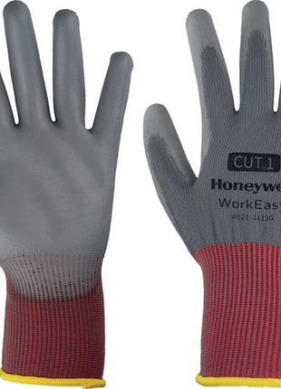 HONEYWELL Handschuhe Workeasy 13G GY PU 1 Größe 9 grau/rot ( 4000391456 )