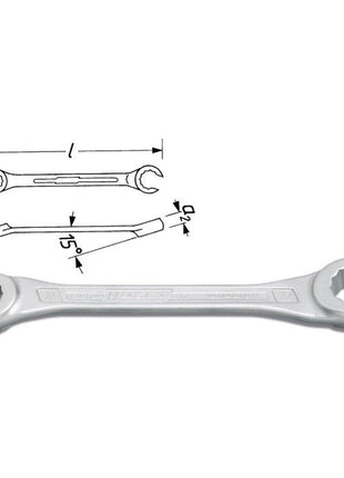 HAZET Doppelringschlüssel 612 8 x 10 mm 140 mm ( 8000462641 )