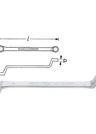 HAZET Doppelringschlüssel 630 17 x 19 mm 265 mm ( 8000462655 )