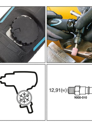 Amoladora de varillas de aire comprimido HAZET 9032N-5 2000-20000 rpm (4000898932)