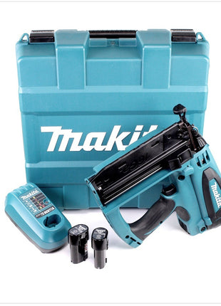 Makita GF 600 SE Akku Gas Stauchkopf Nagler 7,2 V im Koffer mit 2x BL7010 1,0 Ah Akku und DC07SA Ladegerät - Toolbrothers