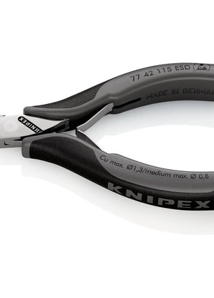 KNIPEX Elektronik-Seitenschneider Länge 115 mm Form 4 ( 4000794633 )