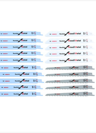 Bosch 20 tlg. Tough Box Wood / Metal Säbelsägeblätter 150 mm ( 2607010902 ) - Toolbrothers