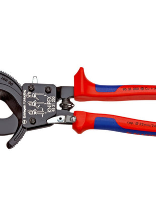 Obcinaki do kabli KNIPEX długość całkowita 250 mm maks. 32 (240 mm²) mm ( 4000810928 )