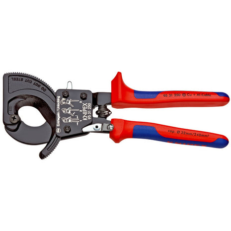 Obcinaki do kabli KNIPEX długość całkowita 250 mm maks. 32 (240 mm²) mm ( 4000810928 )