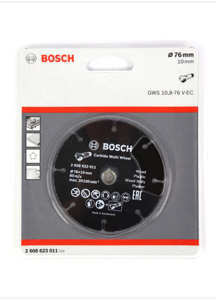 Bosch Trennscheibe Carbide Multiwheel 76 mm ( 2608623011 ) für GWS 10,8-76 / 12V-76 - Toolbrothers