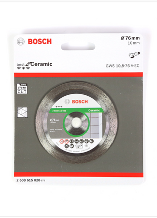 Bosch Trennscheibe Diamant für Ceramic 76 mm für GWS 10,8-76 / 12V-76 ( 2608615020 ) - Toolbrothers