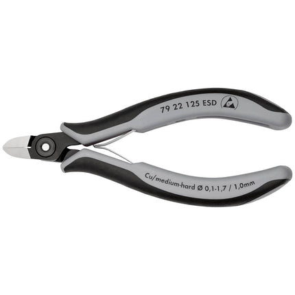 KNIPEX Präzisions-Elektronik-Seitenschneider Länge 125 mm Form 2 ( 4000810830 )