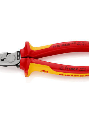 KNIPEX Alicates para punteras de alambre longitud total 180 mm (4000795285)