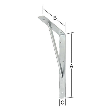 VORMANN Stegkonsole Länge 400 mm Höhe 250 mm Breite 30 mm ( 3000272096 )