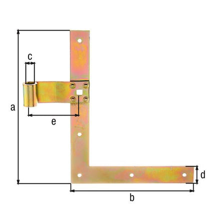 GAH Fensterladen-Winkelband Länge 250 x 200 mm Breite 30 mm Stärke 3 mm ( 8001895895 )