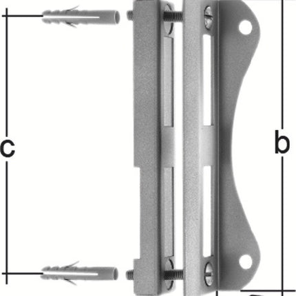GAH Schlosskastenanschlag Modell 2392 passend für 40-mm-Schlosskasten verzinkt ( 3000251282 )