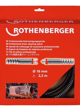 ROTHENBERGER Rohrreinigungsspirale SMK Länge 2,3 m Spiralen-Ø 16 mm ( 4000781214 )