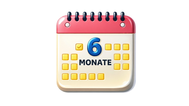 <strong>Hält bis zu 6 Monate</strong>