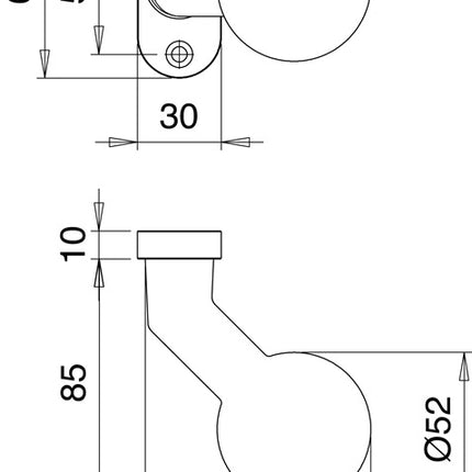 EDI Profiltürknopf 1332/0000 Material Aluminium F1 ( 3000200009 )