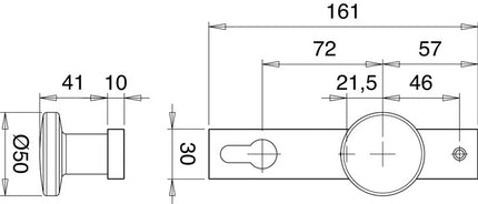 EDI Schlosskasten-Knopf 1317/7020 fest ( 3000200019 )