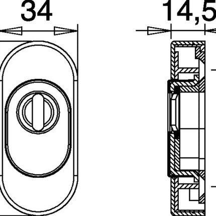 EDI Schlüsselrosette 0815/0000 Edelstahl EST ( 3000252722 )