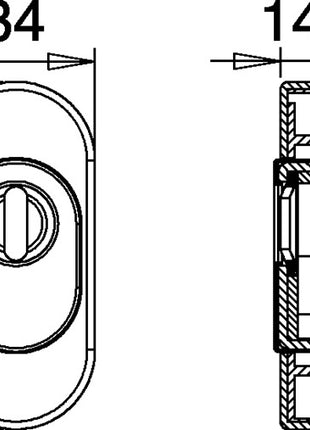 EDI Rosace de clé 0815/0000 Aluminium F1 ( 3000252720 )