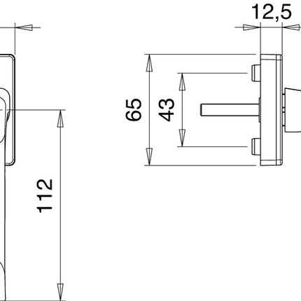 EDI Fenstergriff 1003/1035 Aluminium F1 / naturfarbig ( 3000261156 )