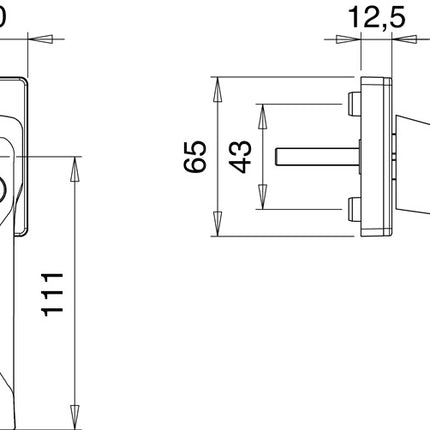 EDI Fenstergriff 1003/2035 Aluminium F1 / naturfarbig ( 3000261189 )