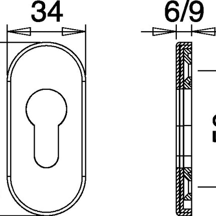 EDI Feuerschutzcliprosette 0813/6 Aluminium F1 ( 3000200046 )