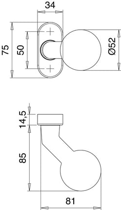 EDI Feuerschutzkugelknopf 2133/4020 Aluminium F1 ( 3000200050 )