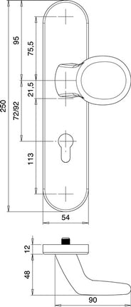 EDI Schutzgarnitur Logo 8743/0292 Edelstahl EST ( 3000261277 )