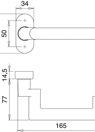 EDI Feuerschutzdrückerlochteil 1460/2133 Edelstahl EST ( 3000261232 )