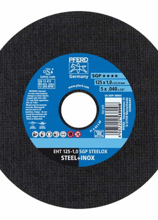 PFERD Trennscheibe SGP STEELOX D125x1mm gerade ( 4000843068 )