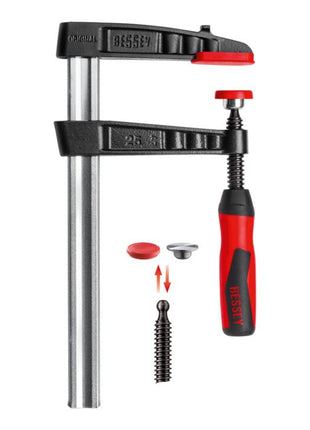 BESSEY Temperguss-Schraubzwinge TG-2K Spannweite 160 mm Ausladung 80 mm ( 4000831761 )