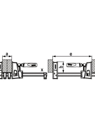 BESSEY Korpuszwinge KREV150-2K Spannweite 1500 mm Ausladung 95 mm ( 4000831609 )