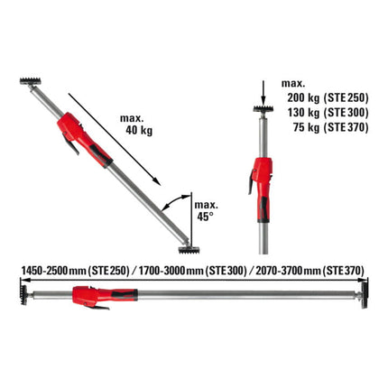 BESSEY Montagestütze STE250 bis 160 kg ( 4000831627 )