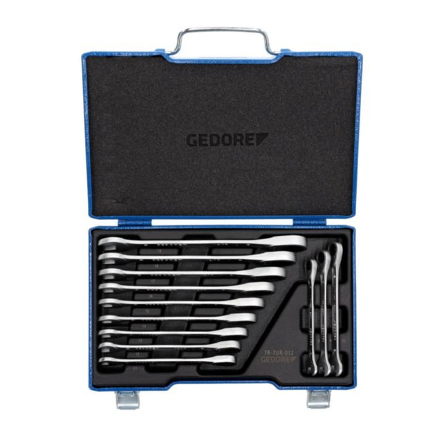 GEDORE Maulringratschenschlüsselsatz 7 R-012 12-teilig Schlüsselweiten 8-19 mm ( 4000821989 )