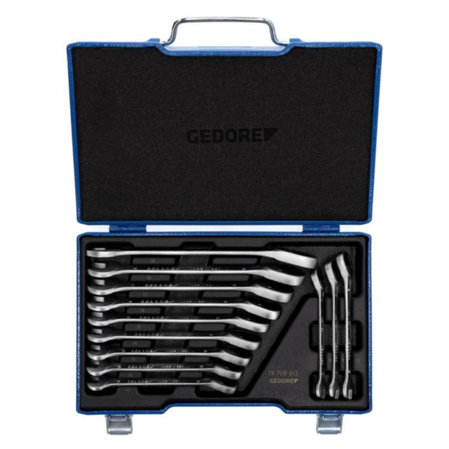 GEDORE Maulringratschenschlüsselsatz 7 UR-012 12-teilig Schlüsselweiten 8-19 mm ( 4000821990 )