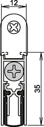 ATHMER Türdichtung Doppeldicht® M-12/35 1-392 1-seitig Länge 1083 mm ( 3327023067 )