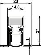 ATHMER Türdichtung Schall-Ex® DUO L-15/28 OS 1-404 2-seitig Länge 833 mm ( 3327023036 )