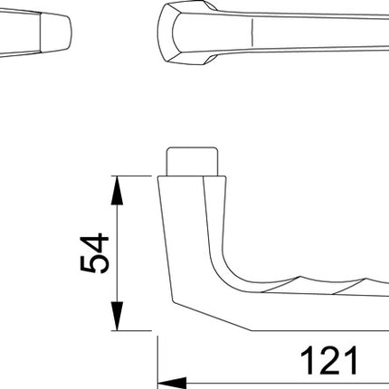 HOPPE Türdrückerpaar Frankfurt 117L Aluminium F1 ( 3000252569 )