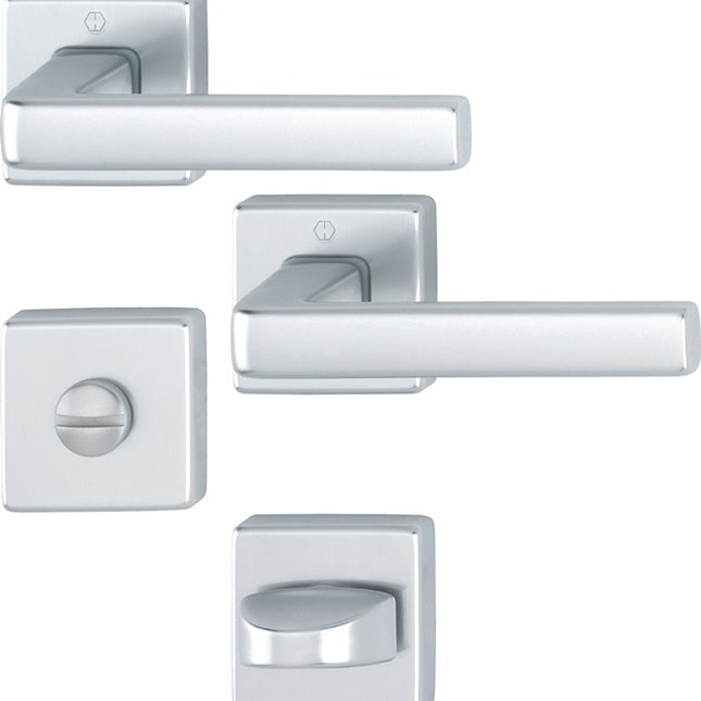 HOPPE Rosettengarnitur Dublin 1124 / 843KV/843KVS Aluminium F1 ( 3000203137 )