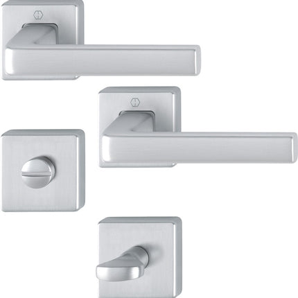 HOPPE Rosettengarnitur Dublin 1124 / 843KV/843KVS Aluminium F94-1 ( 3000203143 )