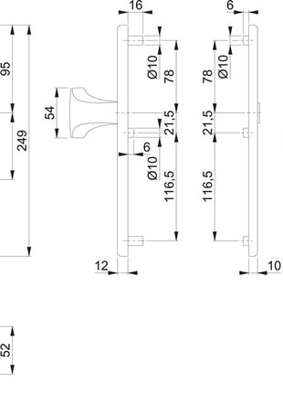 HOPPE Schutzgarnitur E61G/2221/2210 Edelstahl F69 ( 3000209794 )