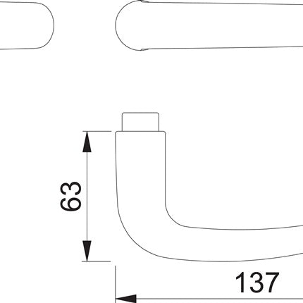 HOPPE Türdrückerlochteil 1301 Aluminium F1 / naturfarbig ( 3000209773 )