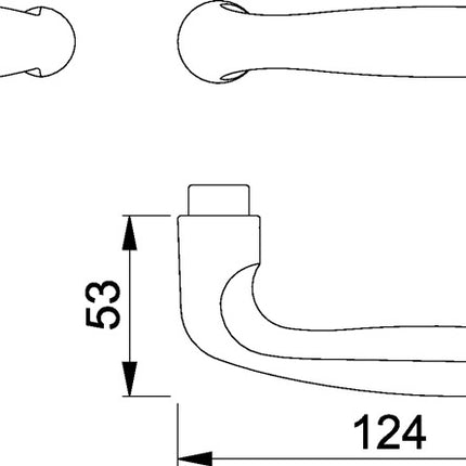 HOPPE Türdrückerpaar Verona 1510 Aluminium F1 ( 3000252585 )
